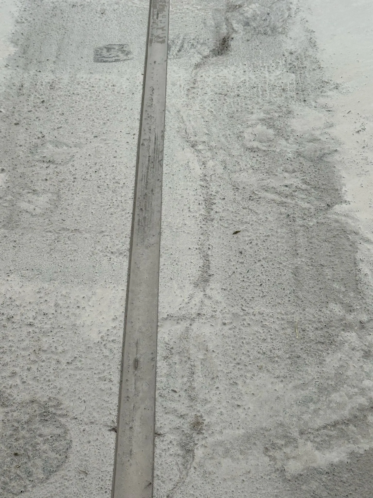 Concrete grooving in a large dairy barn