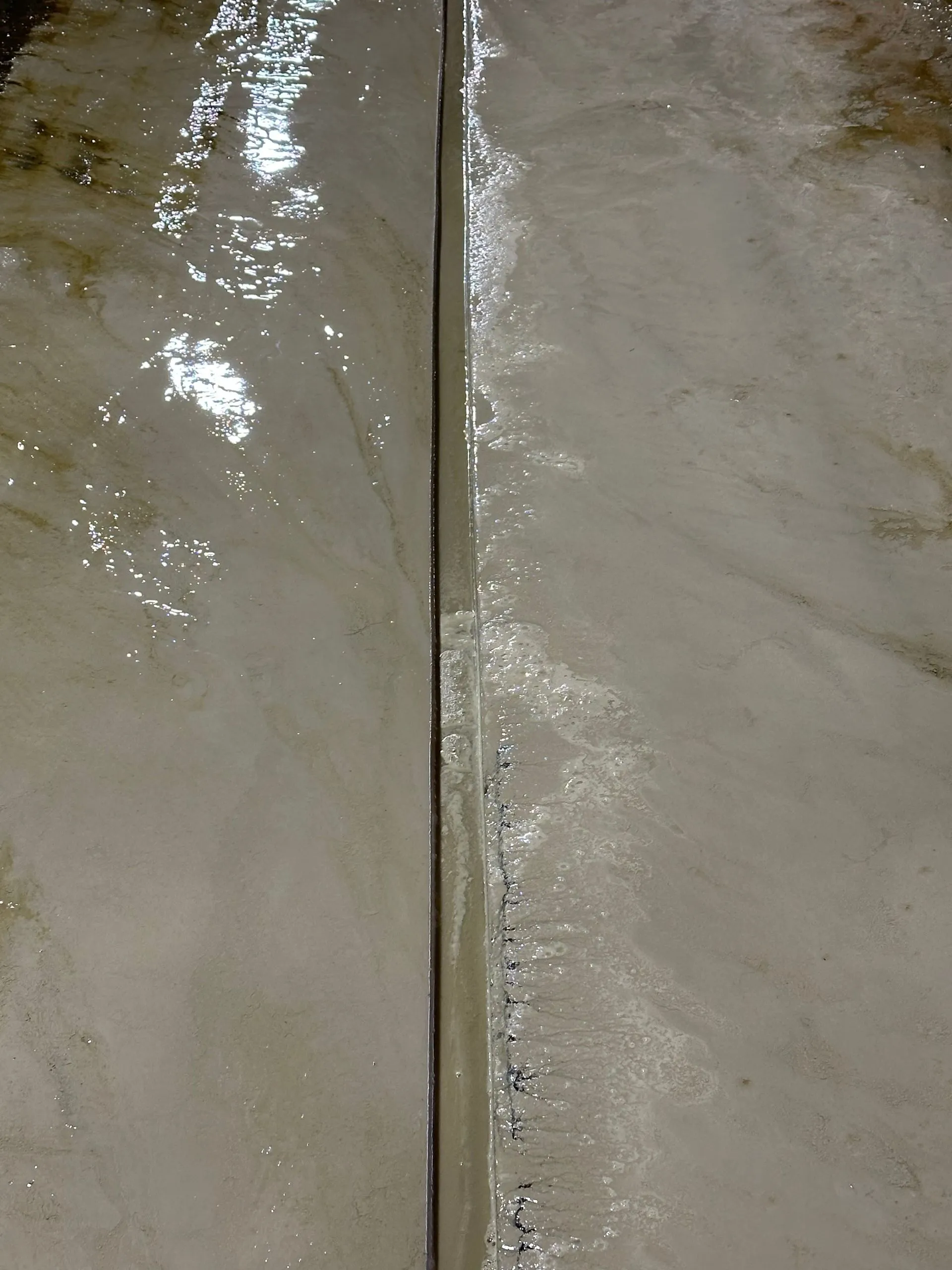 Finished grooved barn floor
